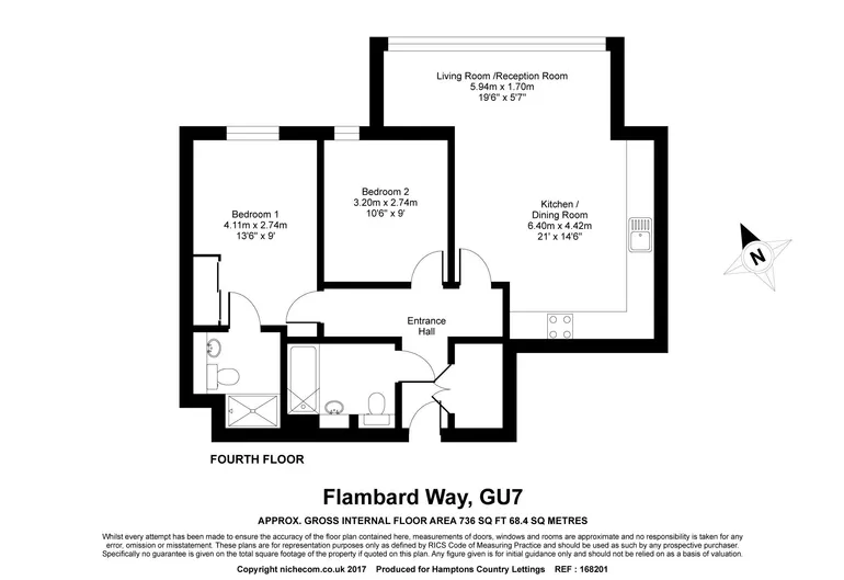 Floorplan 1 for Flambard Way Godalming GU7