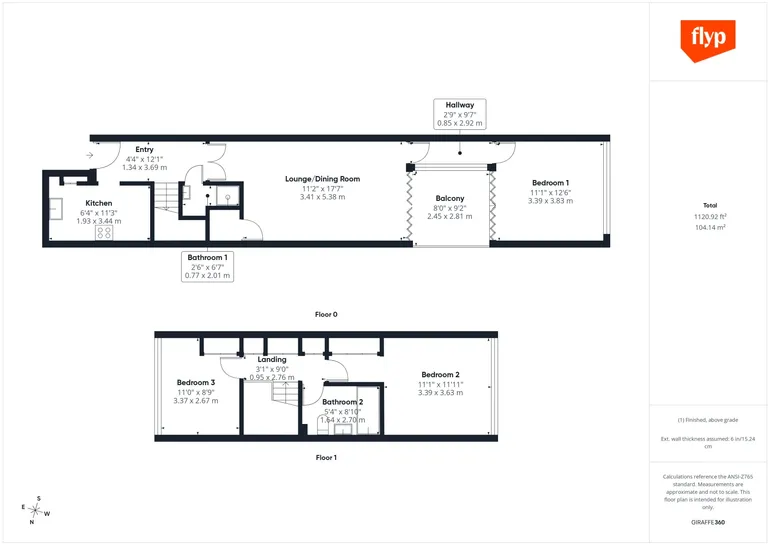 Floorplan 1 for Porchester Square, London, W2