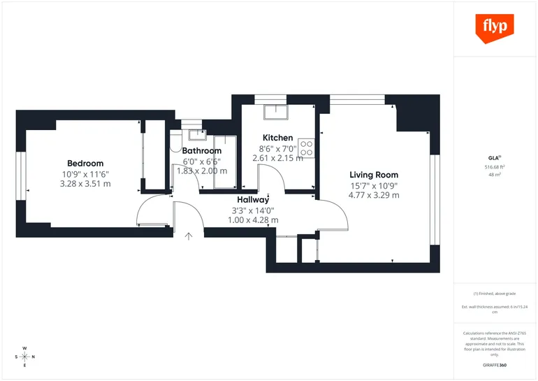 Floorplan 1 for New River Way, London, N4