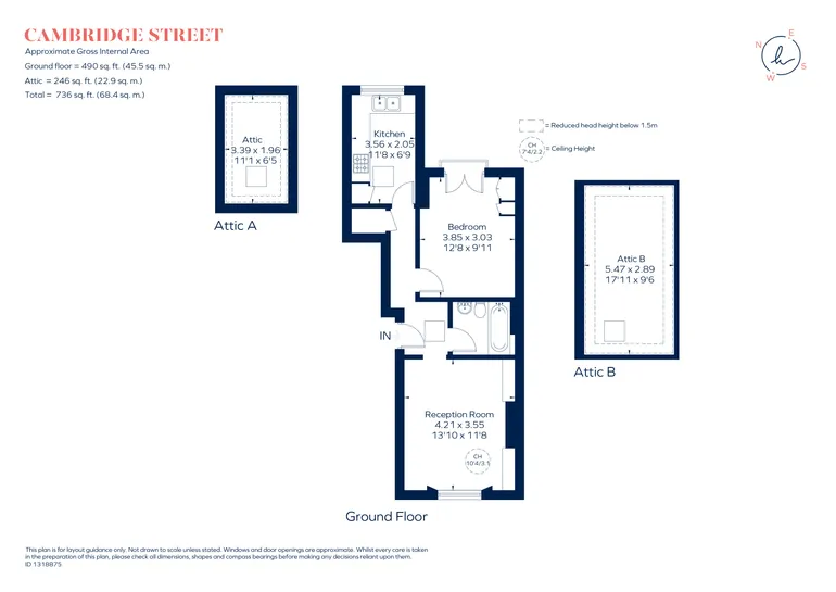 Floorplan 1 for Cambridge Street, London, SW1V
