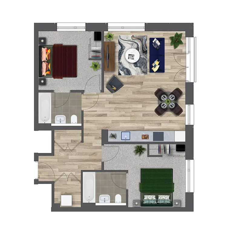 Floorplan 1 for 1 Marketfield Way Redhill RH1