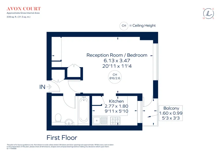 Floorplan 1 for Keswick Road London SW15