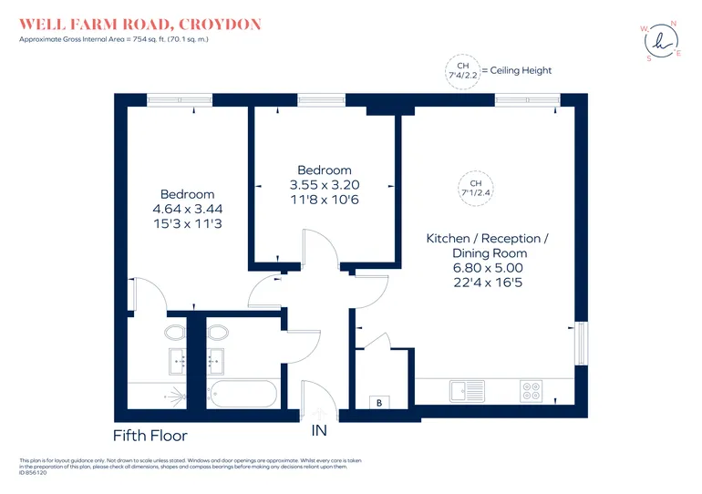 Floorplan 1 for Well Farm Road Whyteleafe CR3