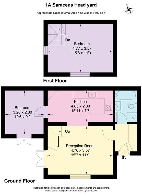 Floorplan 1 for Saracens Head Yard Pageant Road AL1