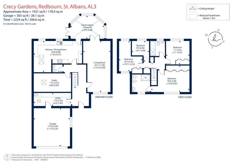Floorplan 1 for Crecy Gardens, Redbourn, AL3