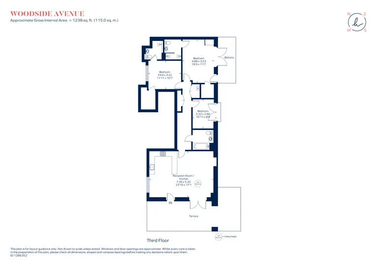 Floorplan 1 for Woodside Avenue, London, N10