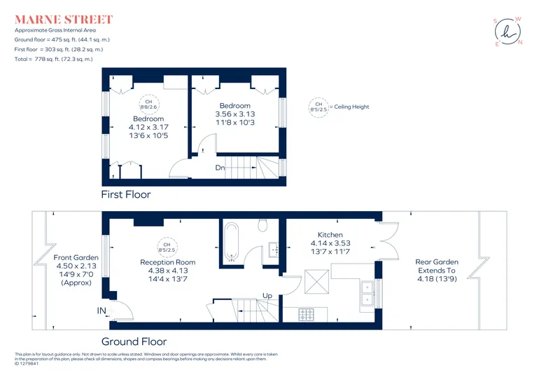 Floorplan 1 for Marne Street, London, W10