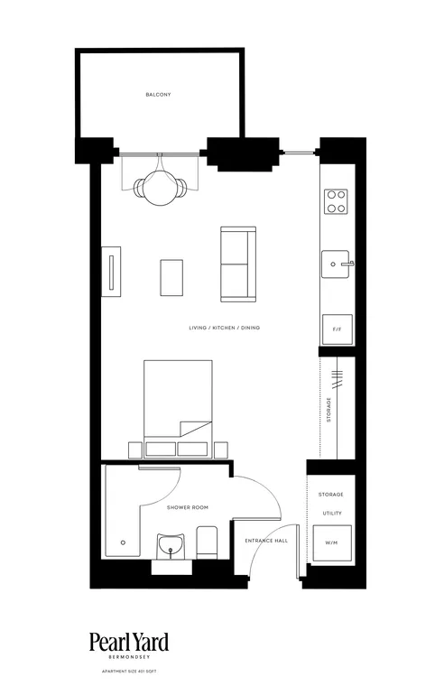 Floorplan 1 for Pearl Yard, Biscuit Walk Bermondsey SE16