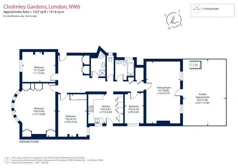 Floorplan 1 for Cholmley Gardens London NW6
