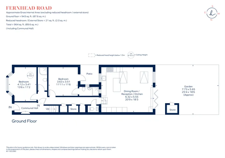 Floorplan 1 for Fernhead Road, London, W9