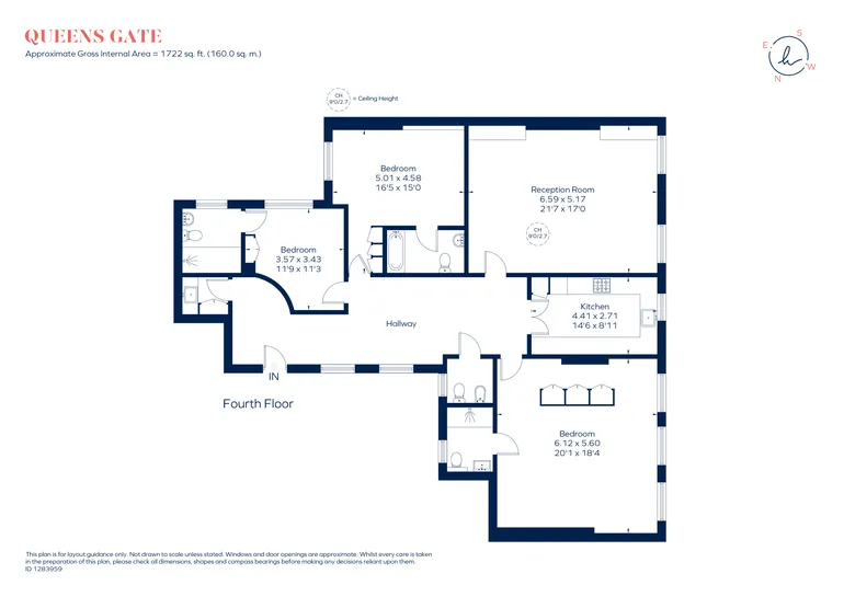 Floorplan 1 for Queen's Gate London SW7