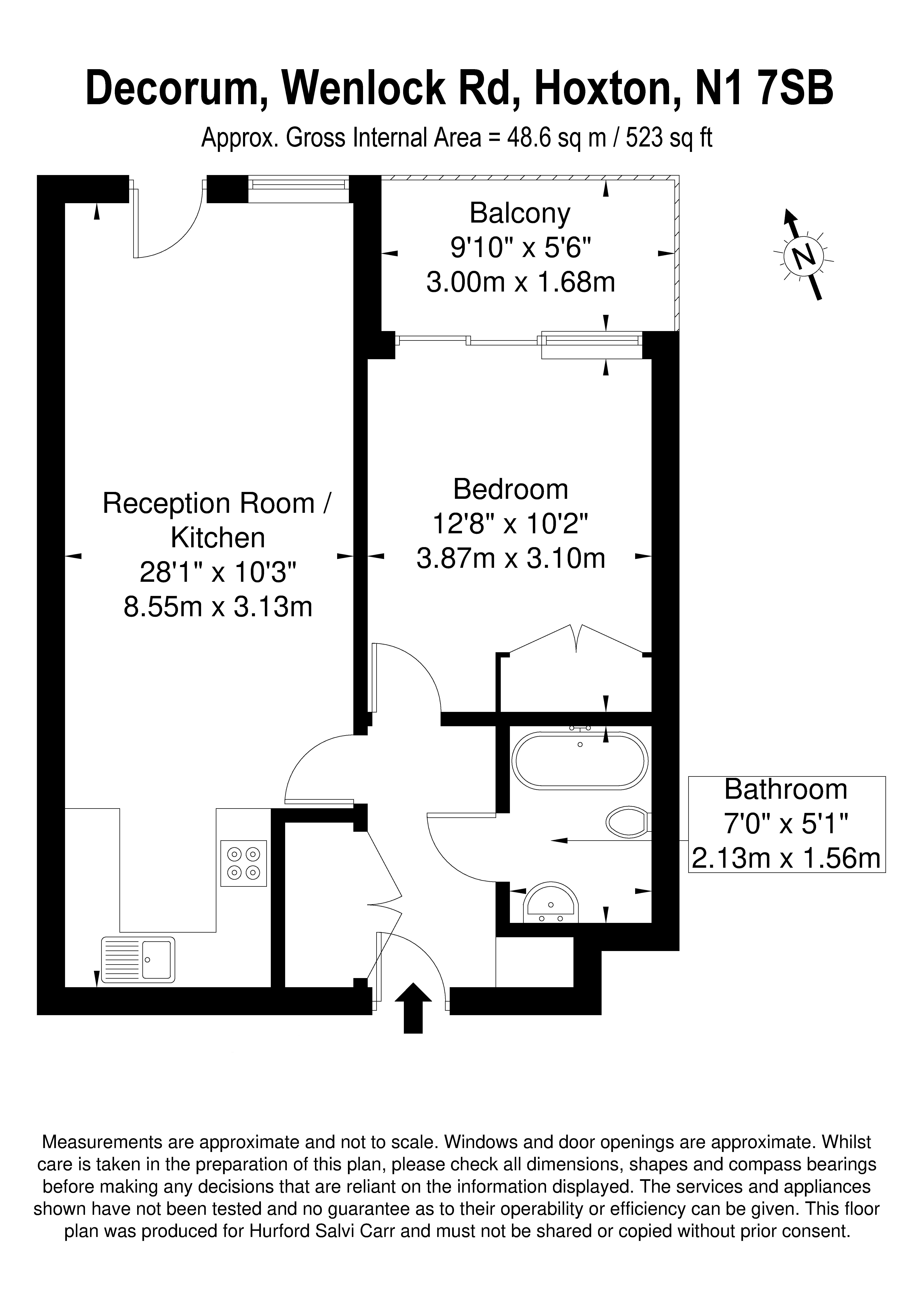 Decorum Apartment, 3 Wenlock Road, London, N1 floorplan