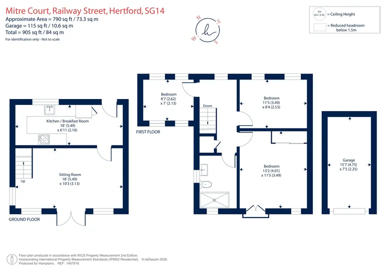 Floorplan 1 for Mitre Court, Railway Street, Hertford, SG14