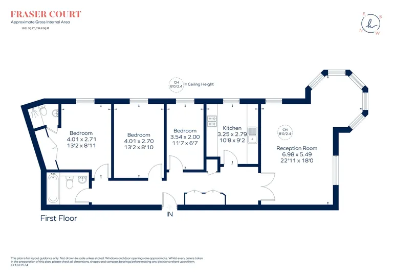 Floorplan 1 for Brockham Street, London, SE1