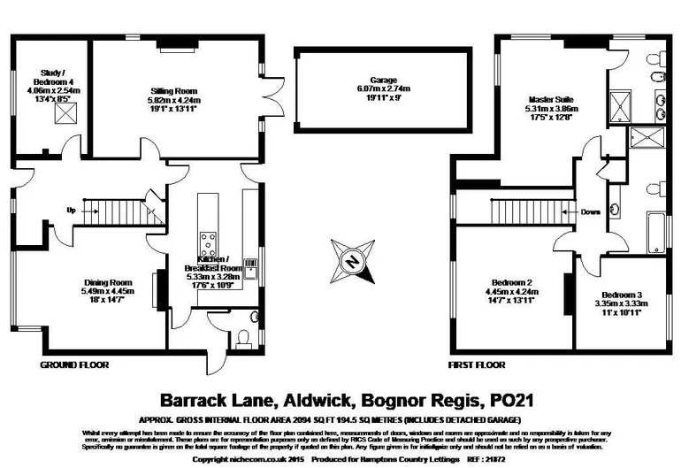 Floorplan 1 for Barrack Lane Aldwick PO21