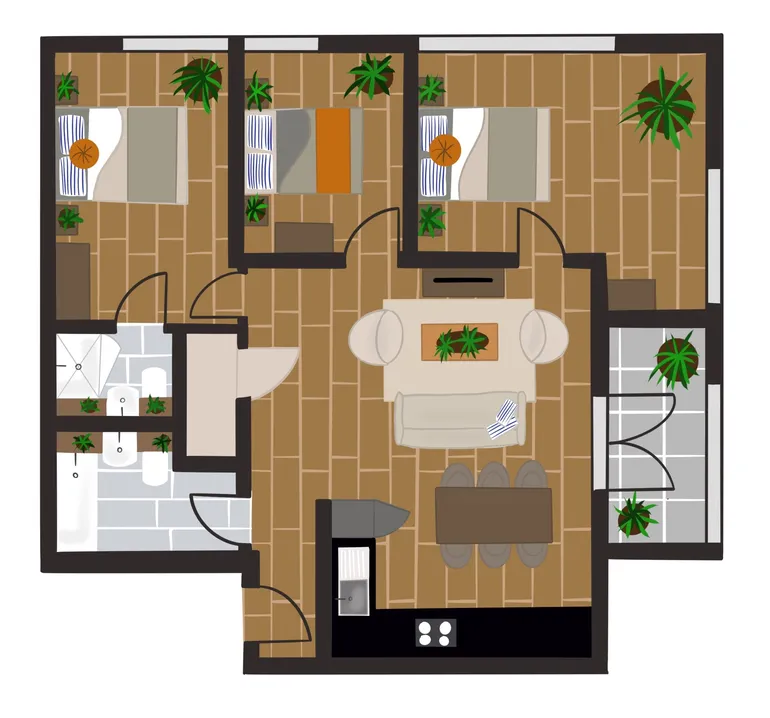 Floorplan 1 for Enclave: Birmingham City, 149 Hurst St Birmingham B5