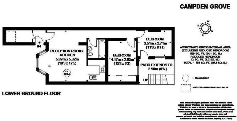 Floorplan 1 for Campden Grove London W8