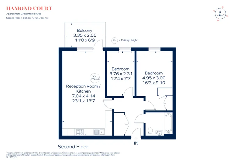 Floorplan 1 for Queenshurst Square Kingston upon Thames KT2