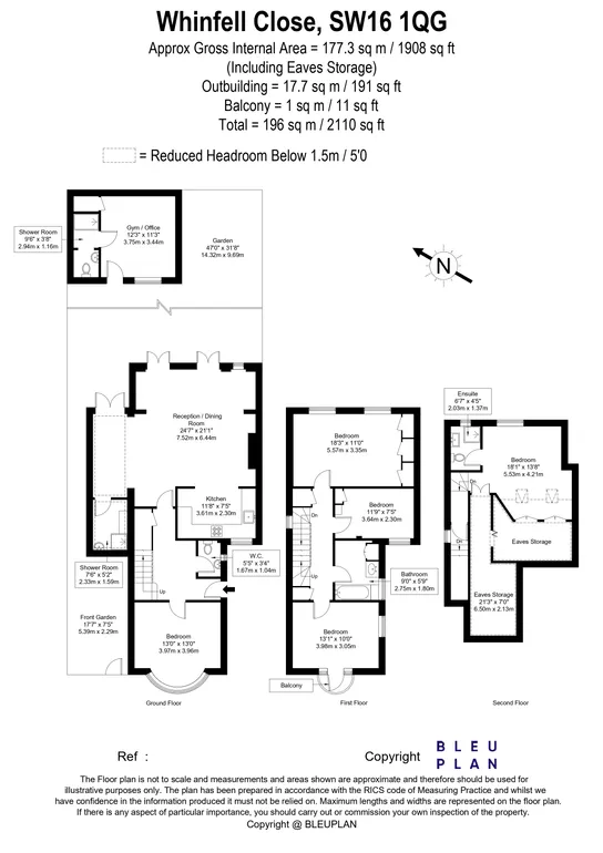 Floorplan 1 for Whinfell Close, London, SW16