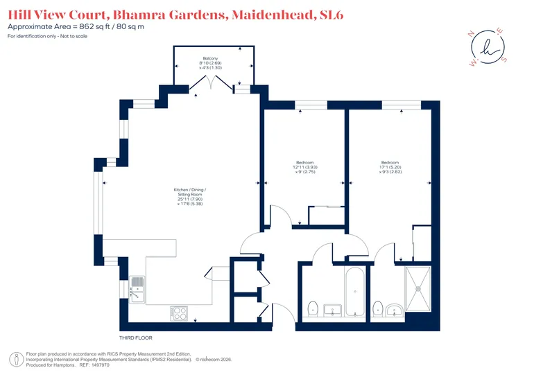 Floorplan 1 for Bhamra Gardens, Maidenhead, SL6