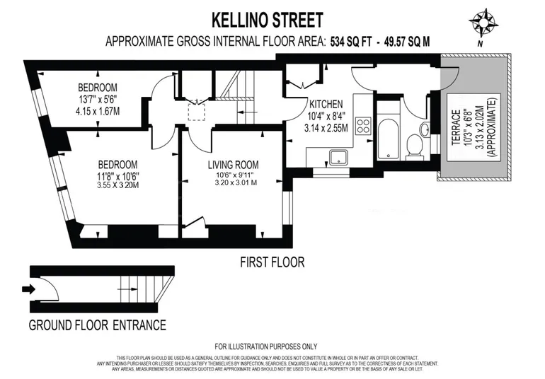 Floorplan 1 for Kellino Street London SW17