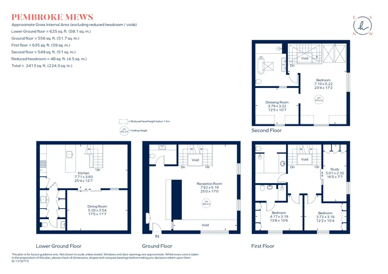 Floorplan 1 for Pembroke Mews London W8