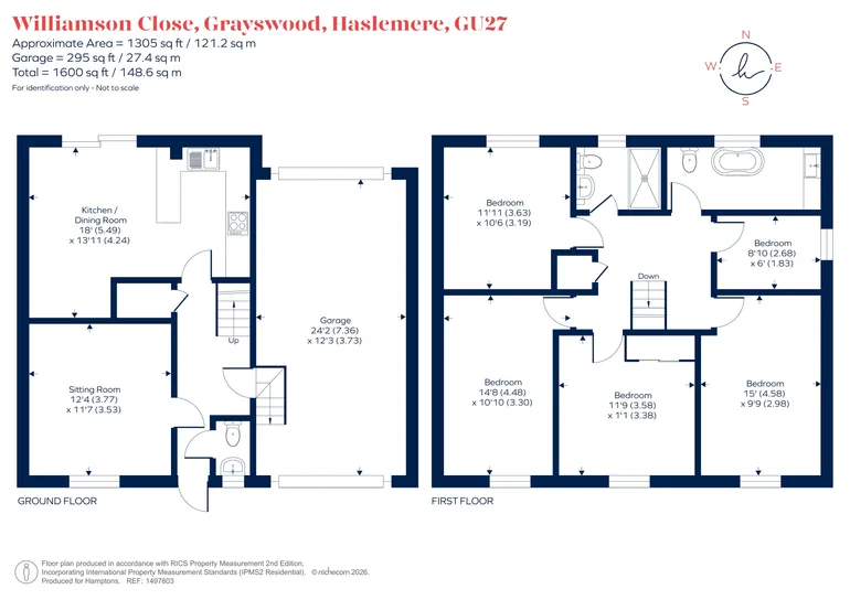 Floorplan 1 for Williamson Close, Haslemere, GU27