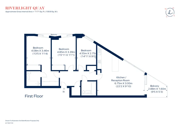 Floorplan 1 for Riverlight Quay, London, SW11