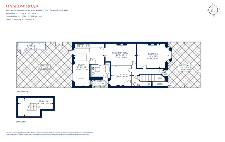 Floorplan 1 for Onslow Road, Richmond, TW10