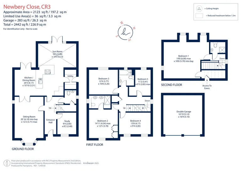 Floorplan 1 for Newbery Close, Caterham, CR3