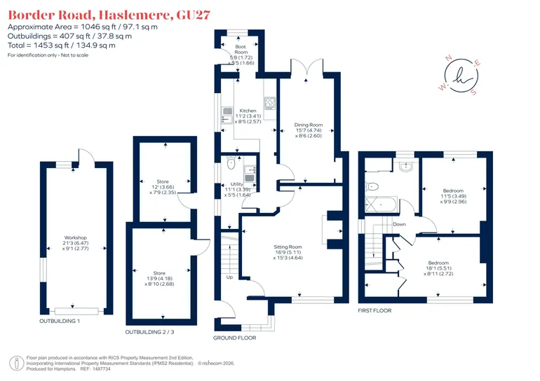 Floorplan 1 for Border Road, HASLEMERE, GU27