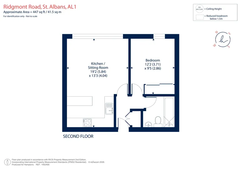 Floorplan 1 for Ridgmont Road, ST. ALBANS, AL1