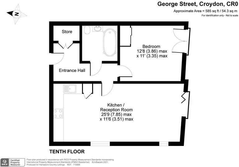 Floorplan 1 for 100a George Street Croydon CR0