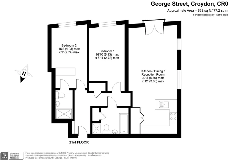 Floorplan 1 for Ten Degrees, Croydon