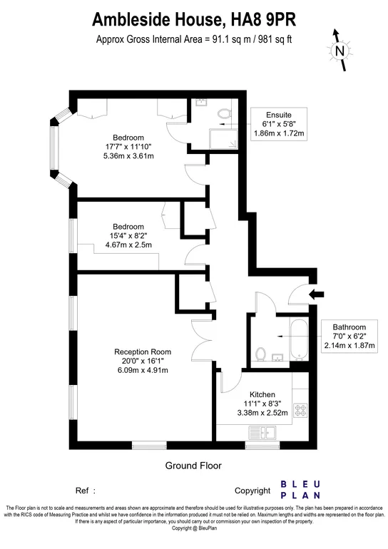 Floorplan 1 for Gibbs Green, Edgware, HA8