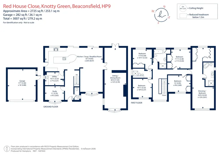 Floorplan 1 for Red House Close, Knotty Green, HP9