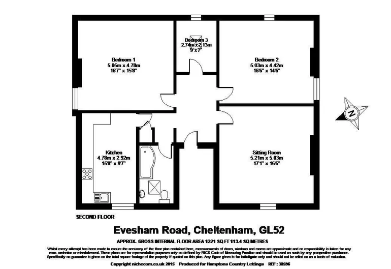 Floorplan 1 for Evesham Road Cheltenham GL52