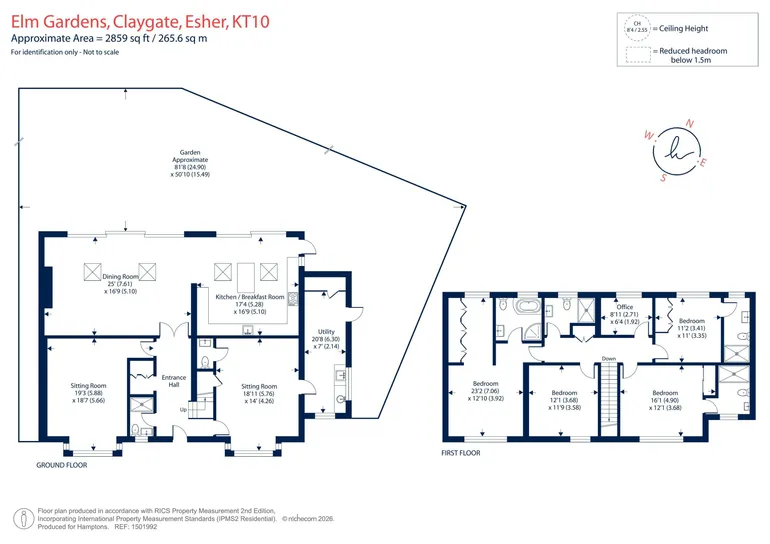 Floorplan 1 for Elm Gardens, Esher KT10