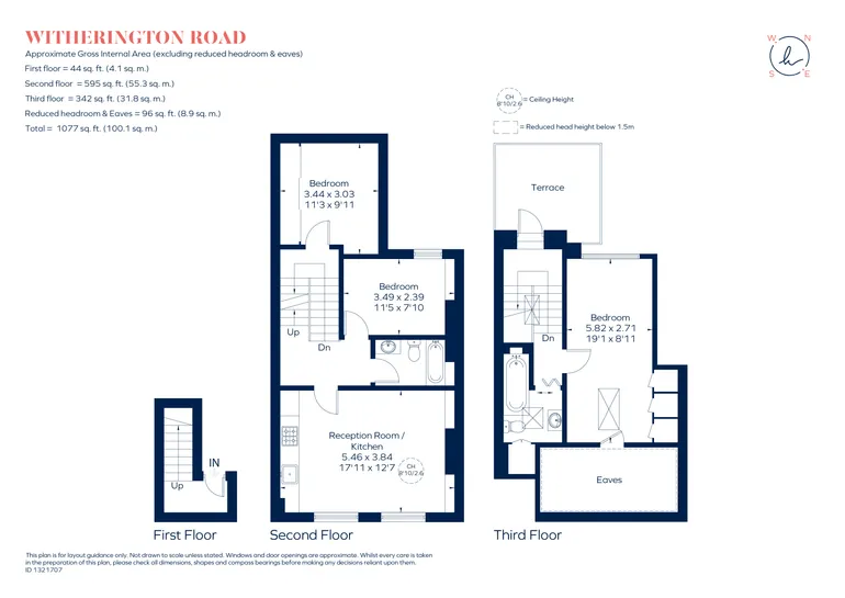 Floorplan 1 for Witherington Road, London, N5