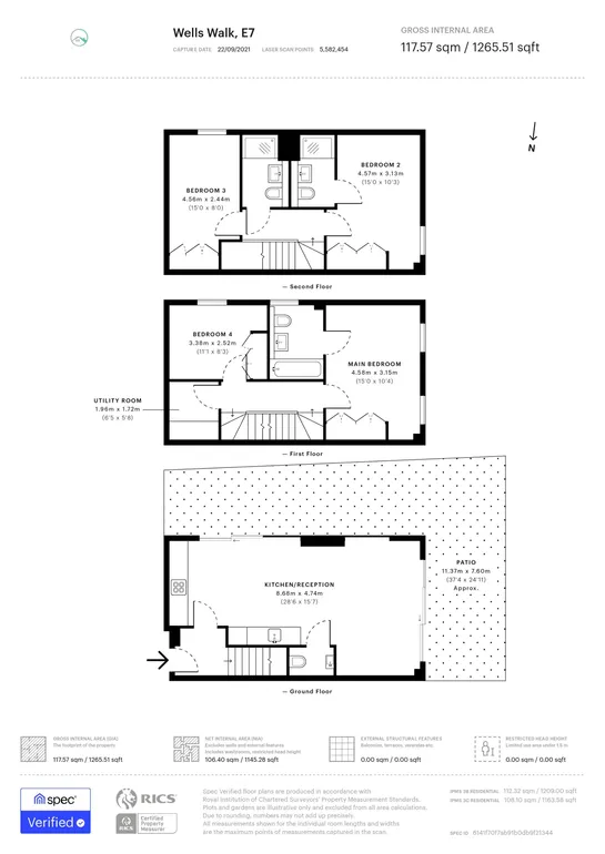 Floorplan 1 for Wells Walk, E7
