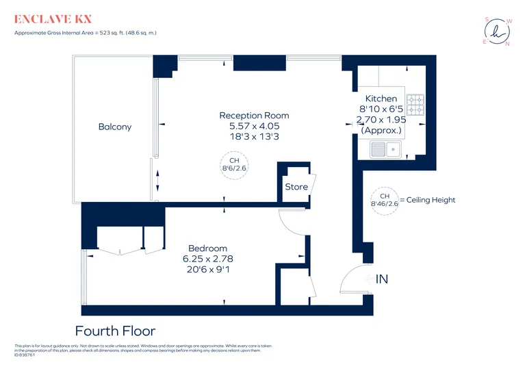 Floorplan 1 for Enclave, 101 Camley Street, Kings Cross, NW1