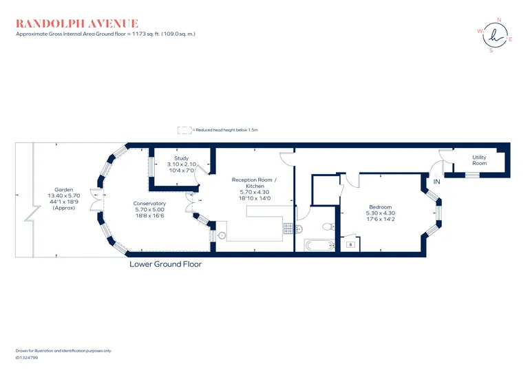 Floorplan 1 for Randolph Avenue, London, W9
