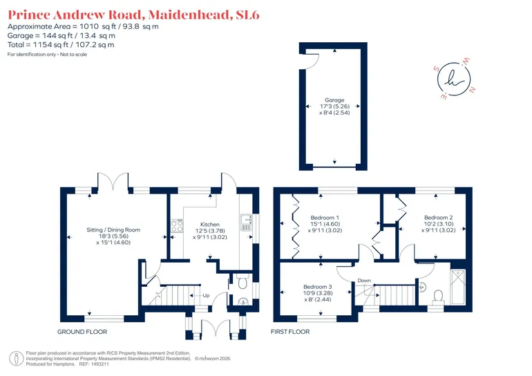 Floorplan 1 for Prince Andrew Road, Maidenhead, SL6