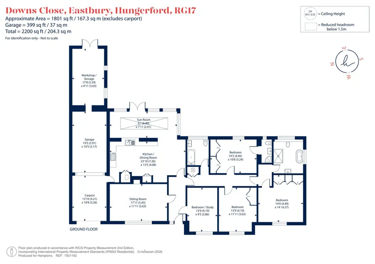 Floorplan 1 for Downs Close, Eastbury, RG17