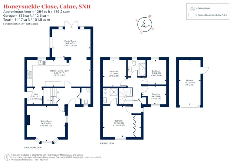 Floorplan 1 for Honeysuckle Close Calne SN11