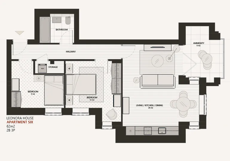 Floorplan 2 for Voss Court London SW16