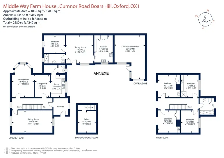 Floorplan 1 for Cumnor Road, Oxford, OX1