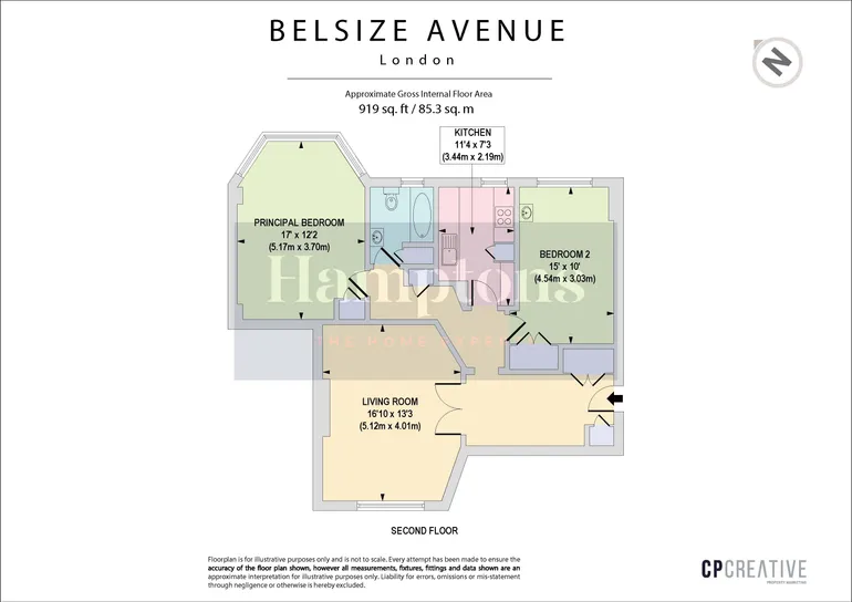 Floorplan 1 for Belsize Avenue, London, NW3