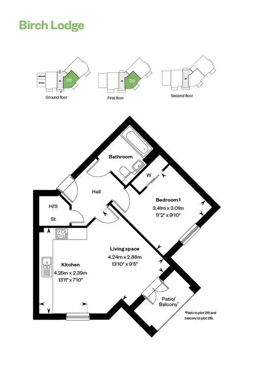 Floorplan 1 for Birchwood, Waxwing Way, Farnham, GU9