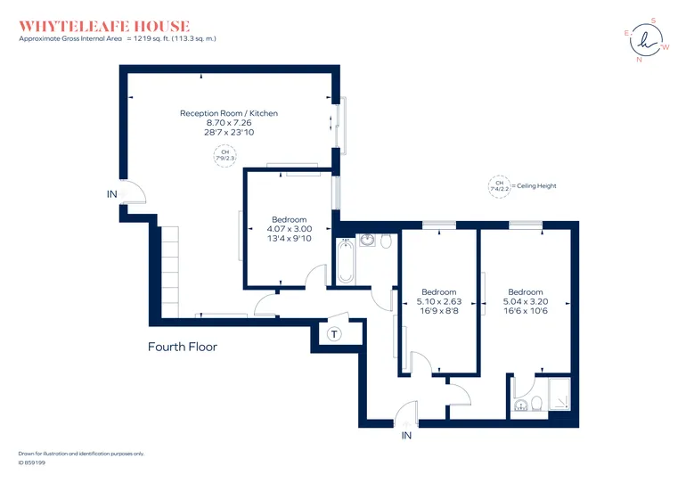 Floorplan 1 for Whyteleafe House, Well Farm Road, Whyteleafe, CR3